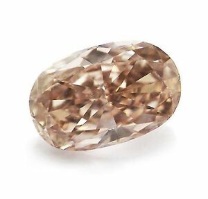 GIA Oval Cut 3.38 Carat Fancy Brown-Orange I1