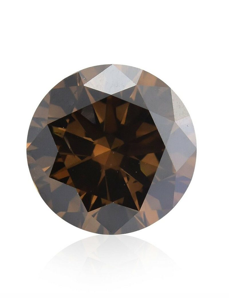 GIA Round Cut 1.22 Carat Fancy Dark Brown VS1