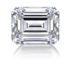 GIA Emerald Cut 3.16 Carat W to X Range SI2